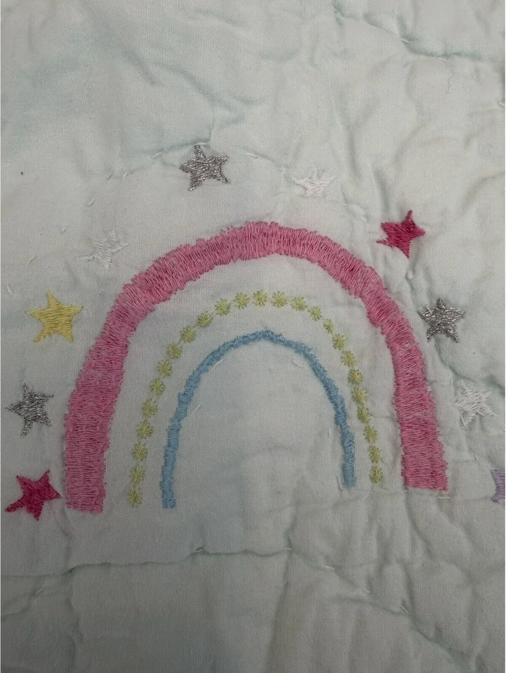 Pottery Barn Kids Molly Rainbow Quilted Standard Shams 20 X 26 Set Of 2